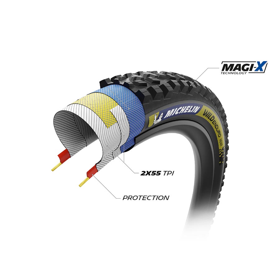 Tire Wild Enduro 29 Michelin WILD ENDURO REAR RACING LINE MTB Tire