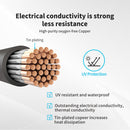 Renogy RNG-BatteryCb-12in-4 - 12In 4AWG Copper Battery Interconnect Cable for 5/16 in Lugs