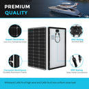 Panel solar rígido Renogy de 100 W (NUEVO)