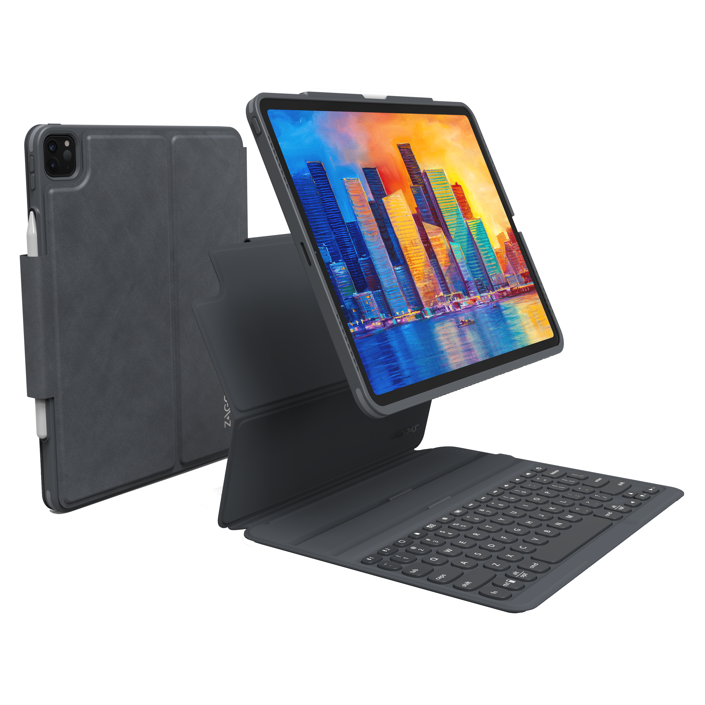 Zagg - Pro Keys Bluetooth Keyboard Case For Apple Ipad Pro 12.9