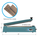 16” Manual Impulse Bag Sealer with Cutter