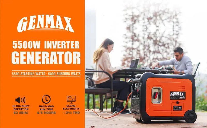 Genmax 5500 Watt Gasoline Inverter Generator GM5500i