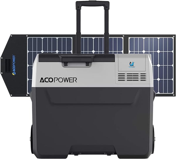 Acopower Battery Fridge
30/32 Quarts Bundel with Panel