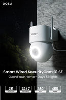 Cámara de seguridad AOSU 2K para interiores, monitor para bebés y mascotas - C2E2BH11