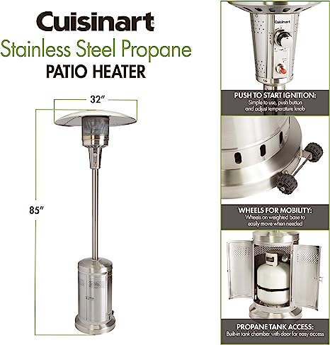 Cuisinart Stainless Steel Propane Patio Heater