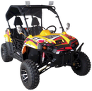 TrailMaster Challenger 200X Go Kart UTV Side by Side, with Alloy Wheels, Windshield and LED Light Bar