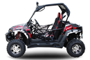 TrailMaster Challenger 200X Go Kart UTV Side by Side, with Alloy Wheels, Windshield and LED Light Bar