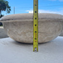 Crema Antiqua Travertine Natural Stone Drop-in Sink Honed and Filled (D)16" (H)6"-Clearance