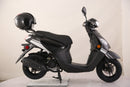 TrailMaster Flash 50cc Street Scooter, CVT Automatic, LED Lights, Rear Trunk Included
