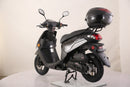 TrailMaster Flash 50cc Street Scooter, CVT Automatic, LED Lights, Rear Trunk Included