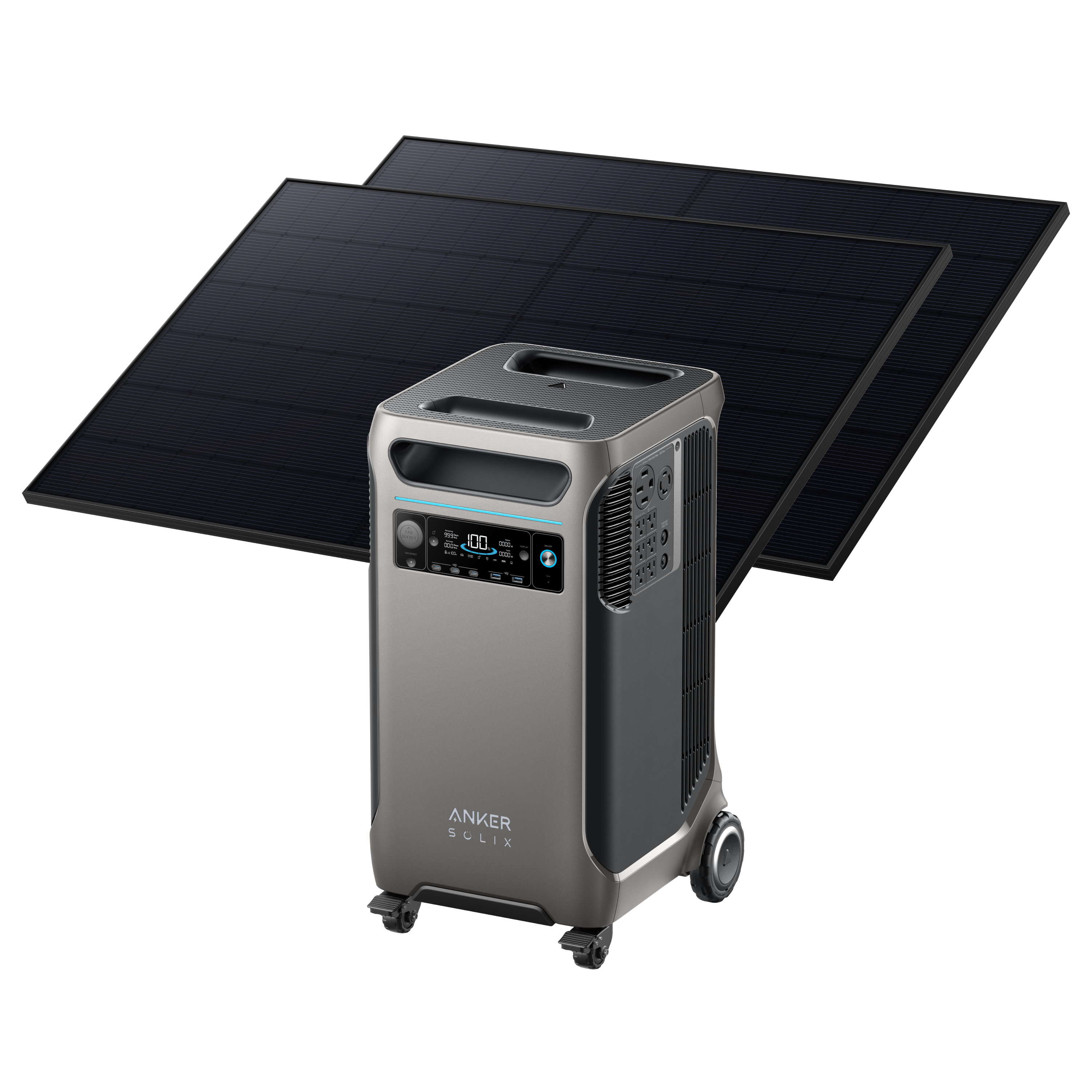 【未使用】solol - solworks model Anker Solix F3800 + 405W Rigid Solar Panel | Wellbots | Free Shipping