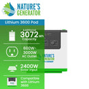 Nature's Generator Lithium 3600 Power Pod