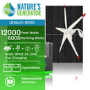 Nature's Generator Lithium 6000 with Solar Panels and Wind Turbine