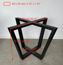Simple Metal Table Base/Legs Matte Black