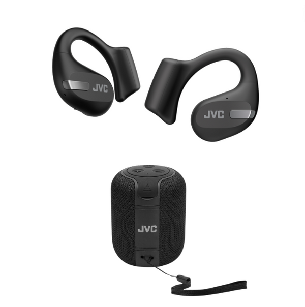 Special Bundle JVC Open Ear "Nearphones" Black + FREE Wireless Speaker
