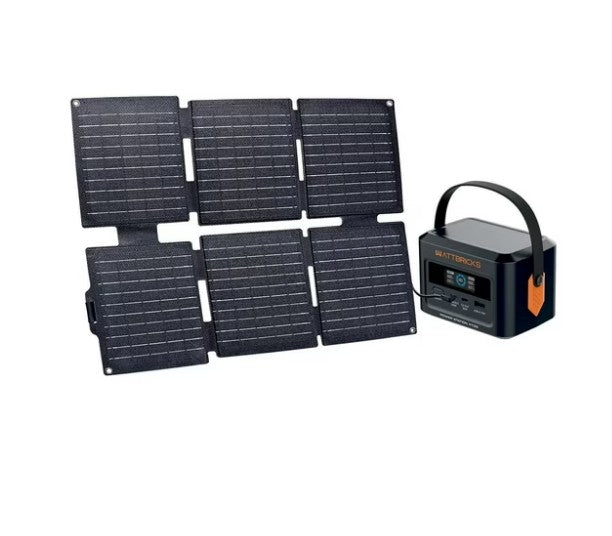 Special bundle: Wattbricks H100 Portable Power station (100W) + 30W Solar  Panel | Wellbots