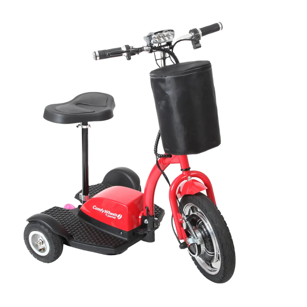 Journey Comfy Wheels 3 Wheel Scooter (Red/Blue/Black) Wellbots Free