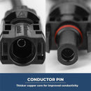 BougeRV Solar Branch Connectors Y Connector in Pair MMMF+FFFM for Parallel Connection Between Solar Panels