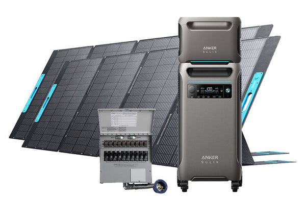 Anker SOLIX F3800 + Expansion Battery*2 + Transfer Switch Kit + PS400 Solar Panel 400W*2 (11520Wh in total)