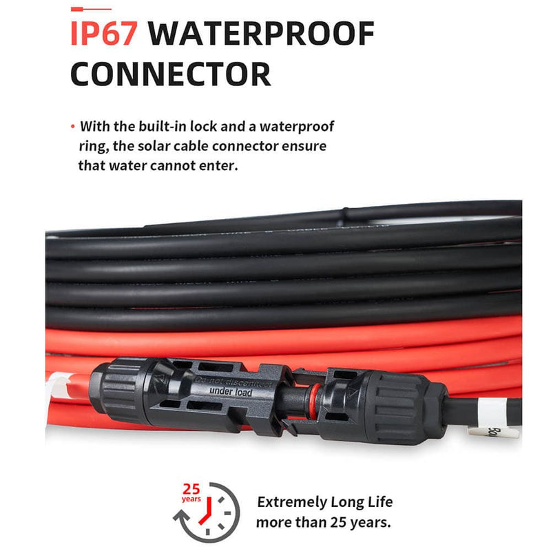BougeRV Solar Extension Cable with Extra Free Connectors