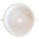 Calacatta White Marble Vessel Saucepan Shape Above Vanity Bathroom Sink (D)17" (H)6"