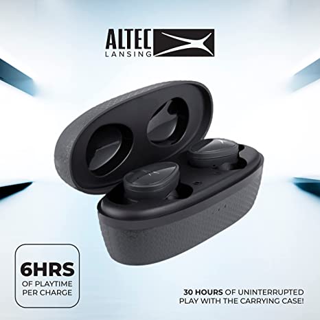 Altec Lansing NanoBuds ANC Truly Wireless Earbuds Charcoal Gray