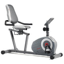 Bicicleta reclinada inteligente magnética Sunny Health & Fitness Essentials Series con aplicación exclusiva SunnyFit y conectividad Bluetooth mejorada - SF-RB422003