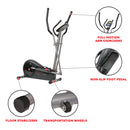 Bicicleta elíptica preprogramada Sunny Health & Fitness - SF-E320002