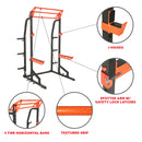 Jaula de potencia de alto rendimiento y alta resistencia Sunny Health & Fitness Power Zone con capacidad de peso de 1000 lb – SF-XF9933