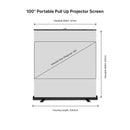 the MUBU Alpha Portable Pull Up Projector Screen with Stand