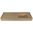 Troia Beige Travertine Rectangular Wall-mount Bathroom Sink (W)20" (L)54" (H)6"
