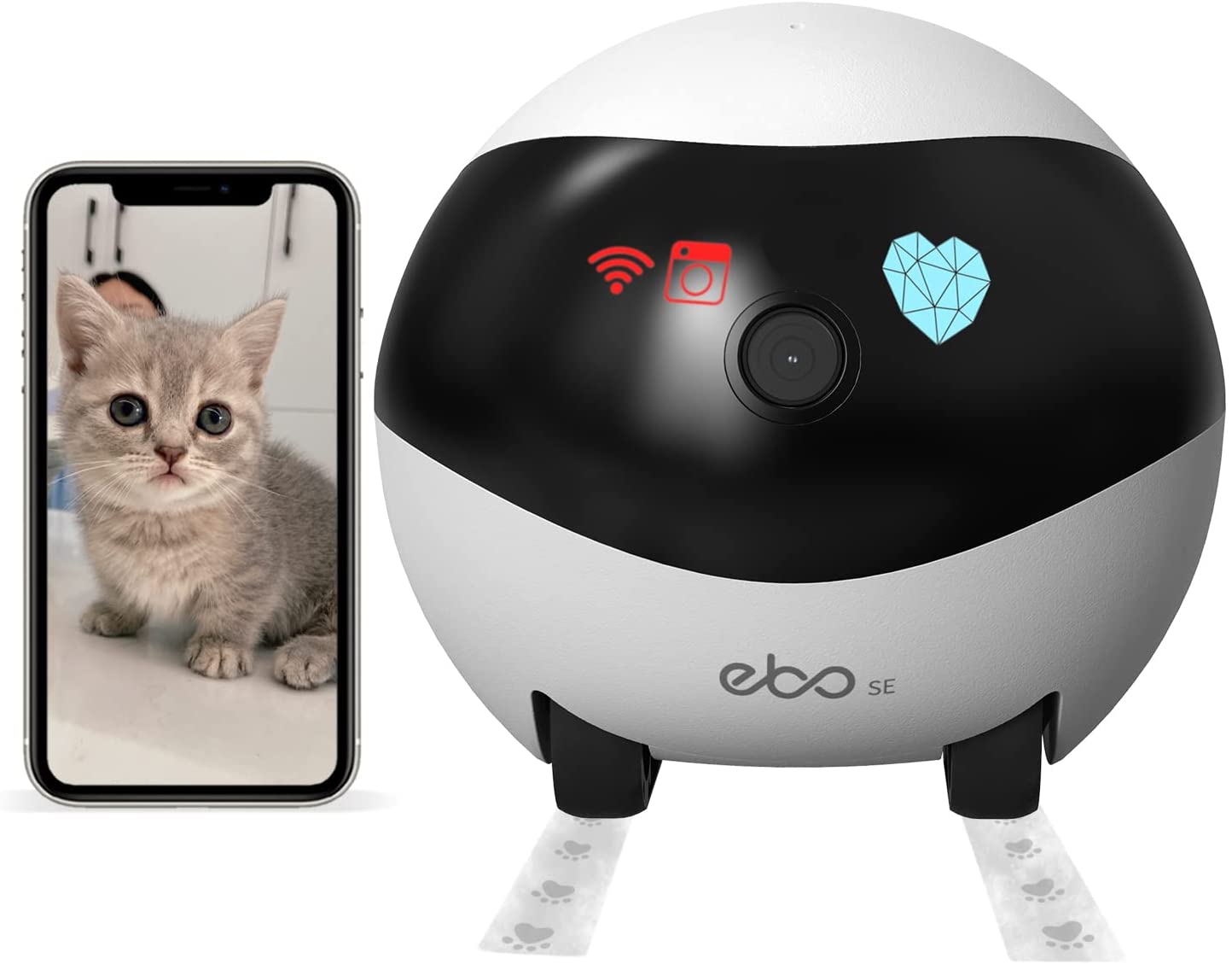 enabot Ebo Smart Robot Companion Camera livestream Take Photo Video Collar  for Cat
