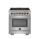Forno FFSGS6187-30 Capriasca - Titanium Professional 30" Freestanding Dual Fuel 240V Electic Oven Range