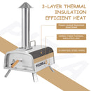 Pizzello Portable Wood Pellet Stainless Steel Pizza Oven X50001SRWOOD