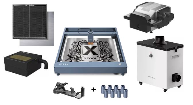 xTool D1-Pro 40W + 10W Laser Cutter/Engraver Bundle  3D Printing Supplies,  3D Printers and Laser Engravers