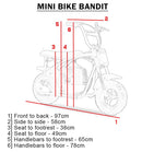 MotoTec Bandit 52cc 2-Stroke Kids Gas Mini Bike