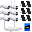 Cámara de vigilancia solar Campark SC17 de 6 piezas y 4 MP con NVR