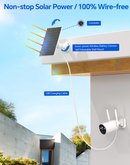 Cámara de vigilancia solar Campark SC17 de 6 piezas y 4 MP con NVR