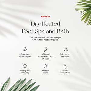 EVERJOY Dry Heated Infrared Foot Bath Without Water