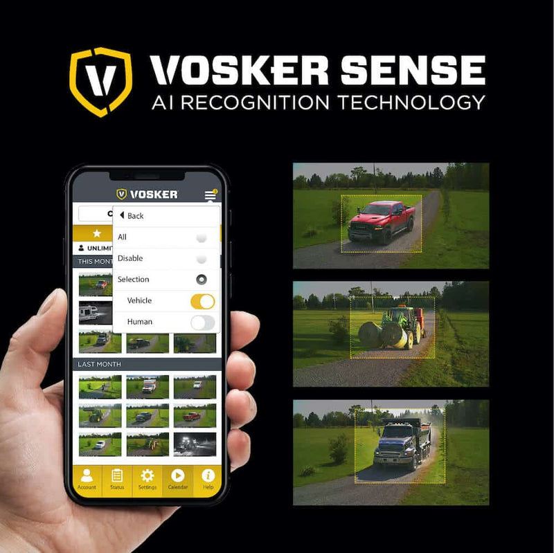 Vosker V150-V-Solar Powered 4G-LTE Cellular Outdoor Security Camera