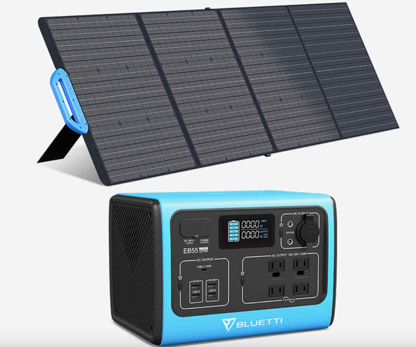 Bluetti EB55 Portable Power Station + 1*PV120 Solar Panel