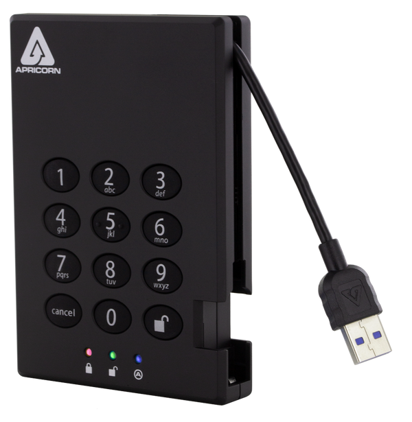 Apricorn Aegis Padlock 3.0 Mass Storage Encrypted Solid State Drive -  - Free Shipping on Wellbots