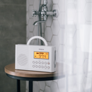 Sangean H201 Shower Radio AM/FM Waterproof, Weather Alert Radio, White