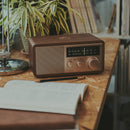 Sangean WR-16SE AM/FM/Bluetooth/Aux-in/USB Phone Charging 45th Anniversary Special Edition Wooden Cabinet Radio (Dark Walnut with Rose Gold)
