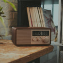 Sangean WR-16SE AM/FM/Bluetooth/Aux-in/USB Phone Charging 45th Anniversary Special Edition Wooden Cabinet Radio (Dark Walnut with Rose Gold)