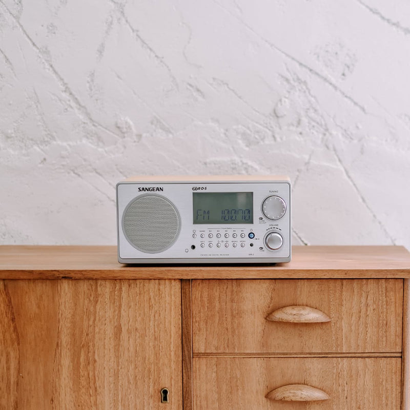 Sangean WR-2 AM/FM-RBDS Wooden Cabinet Digital Tuning Radio