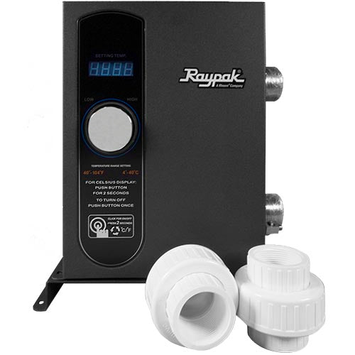 Raypak Digital E3T 11 kW 240V 37,534 BTU Electric Pool & Spa Heater ELS-R0011-1-TI