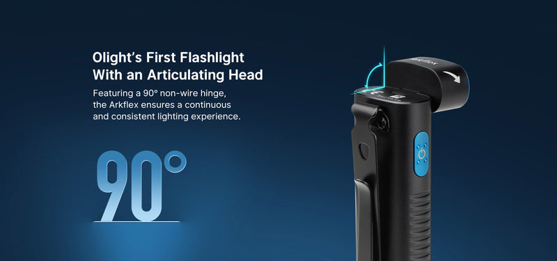 olight arkflex adjustable right angle flashlight Arkfeld 1000 Lumen Rechargeable EDC Olight Arkflex | Wellbots |