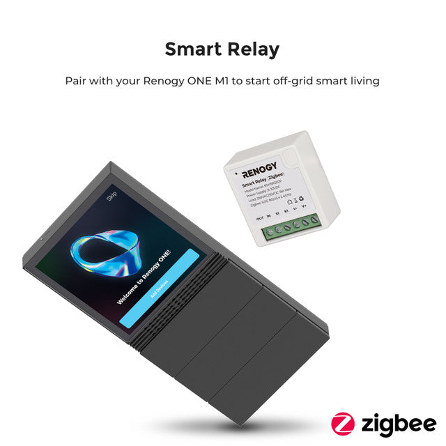 Renogy Zigbee Smart Relay,8-30V,250VAC/30VDC,16A