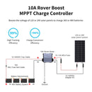 Renogy RCC10RVRB - Controlador de carga solar MPPT Rover Boost 10A